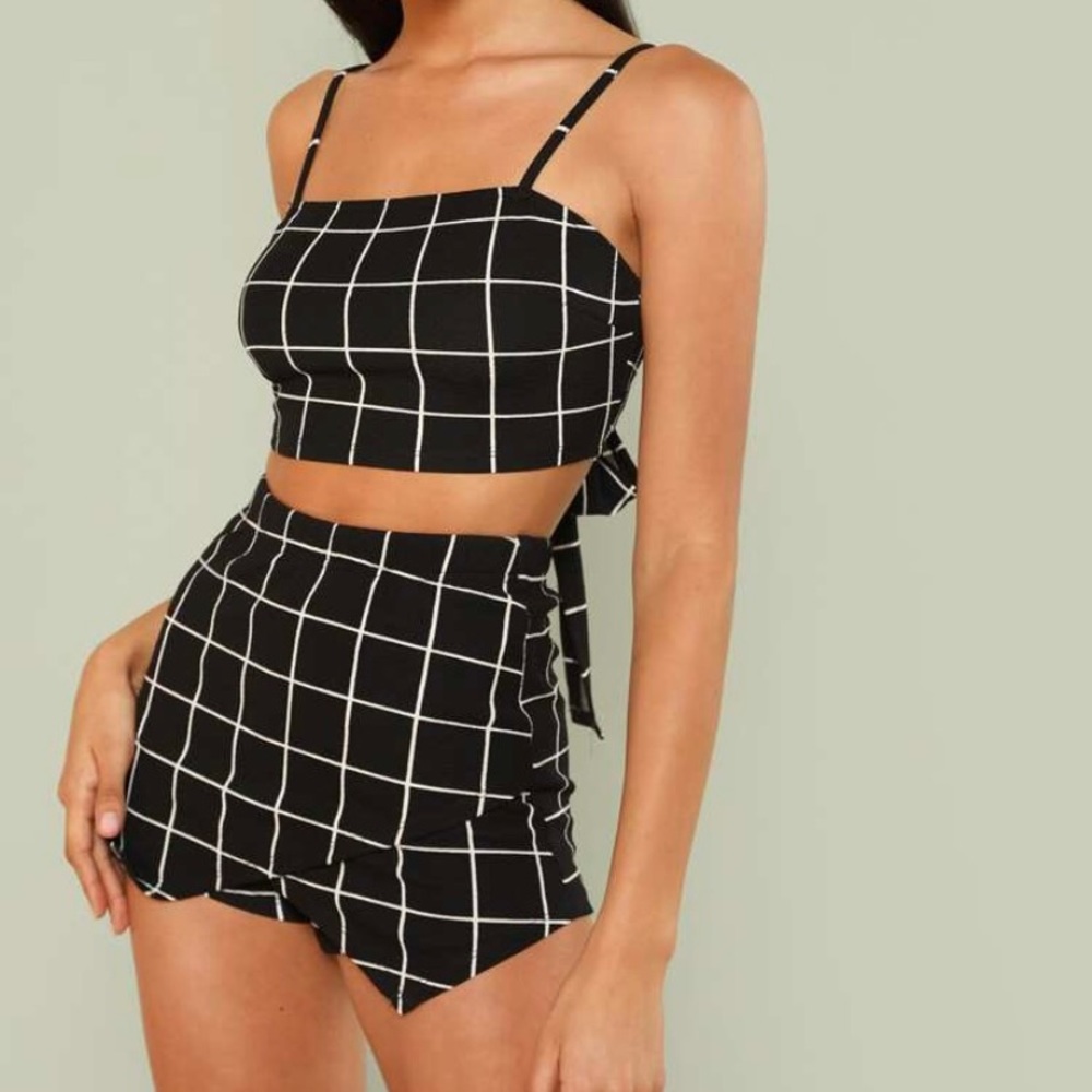 Shein black and white adorable set!